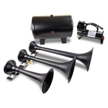 画像をギャラリービューアに読み込む, Kleinn Triple Black Horn Kit w/150 PSI Waterproof 3.0 gal Air Tank
