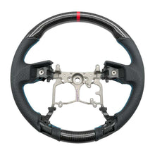 画像をギャラリービューアに読み込む, NRG 12-23 Toyota Tacoma OEM Plus Carbon Fiber Steering Wheel w/ Blue Stitch &amp; Red Center Mark