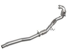 画像をギャラリービューアに読み込む, aFe Power Twisted Steel Down Pipe 3in 304 Stainless Steel w/ Cat 15-18 VW Golf R MKVII L4-2.0L (t)