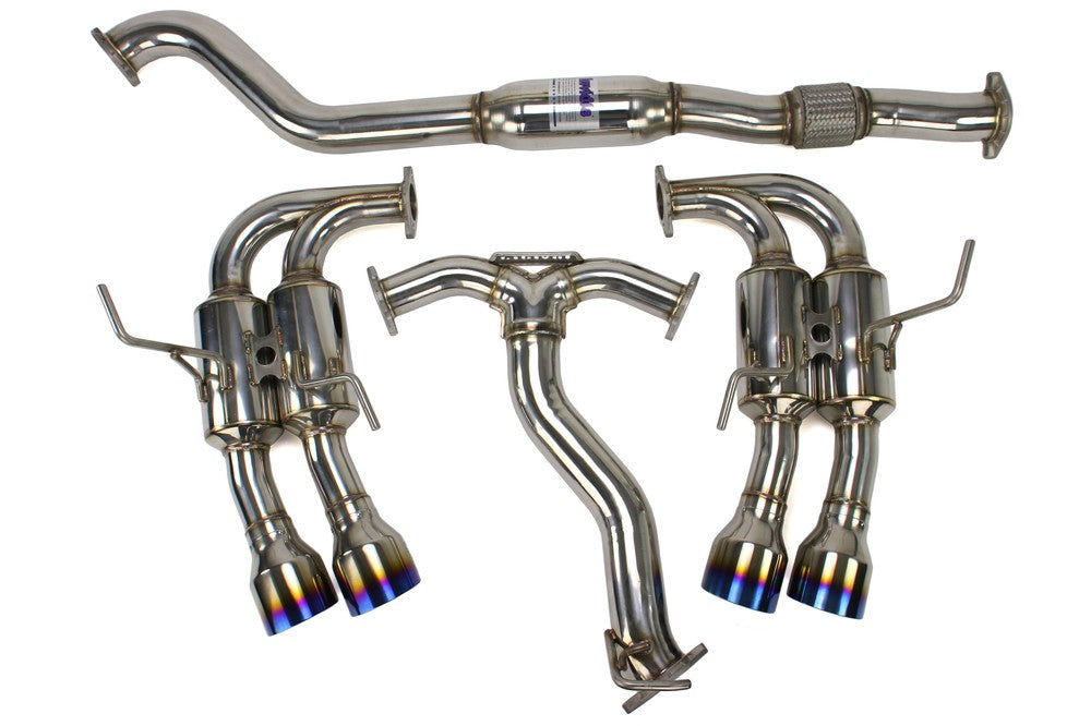 Invidia 11-14 Subaru WRX / STI Sedan Gemini/R400 Single Layer Quad Titanium Tip Cat-back Exhaust