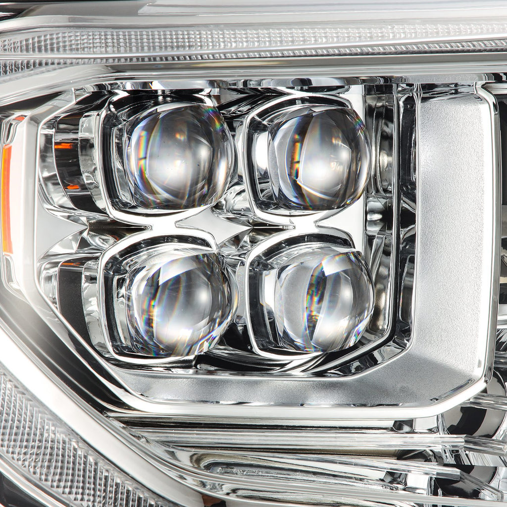 AlphaRex 14-21 Toyota Tundra NOVA LED Proj HL Chrome w/Actv Light & Seq. Sig + Switchback DRL