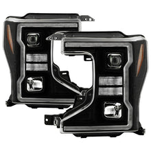 画像をギャラリービューアに読み込む, Spyder Signature 20-22 Ford F250/F350 (Halogen) Proj. Headlights - Black (PRO-YD-FS20HALSI-SEQ-BK)