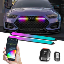 画像をギャラリービューアに読み込む, XK Glow 6in XKmax DRL Truck Grill Flexible Light App Cntl Bar 2pc