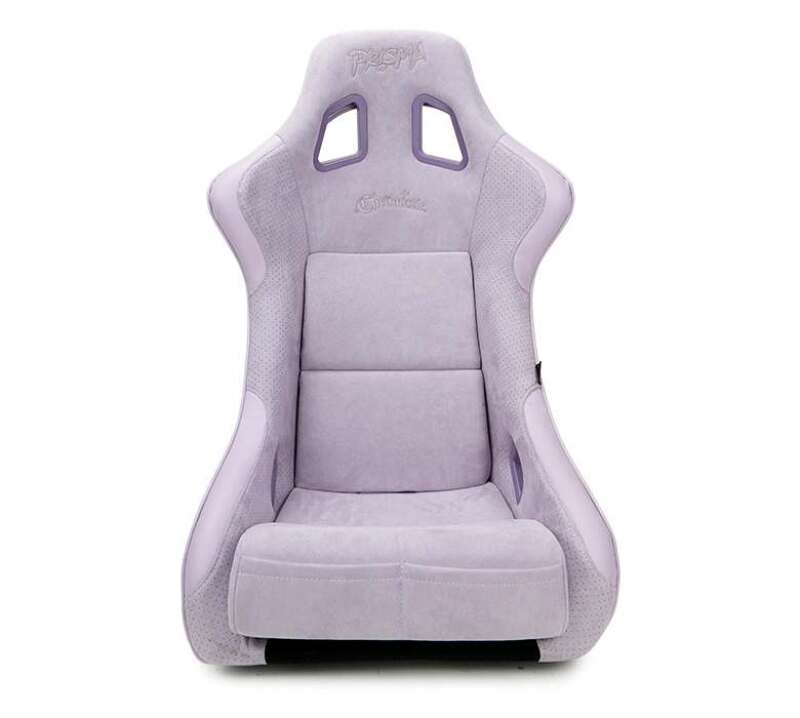 NRG FRP Bucket Seat (Large) Prisma-Chromatic Lilac Vegan Suede w/ Chameleon back