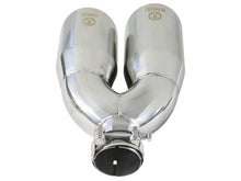 画像をギャラリービューアに読み込む, aFe Takeda 2.5in 304 Stainless Steel Clamp-on Tip Passenger Side 2.5in Inlet 4inDual - Polished