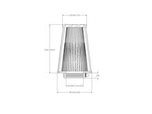画像をギャラリービューアに読み込む, aFe POWER Universal Clamp-On Air Filter / D2 Dura-Dry Media 2-1/2in F x 5in B x 3-1/2in T x 7inH