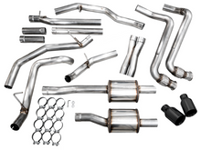 画像をギャラリービューアに読み込む, AWE Tuning 25+ RAM 1500 3.0TT 0FG Cat-Back Touring Exhaust - Diamond Black Tips