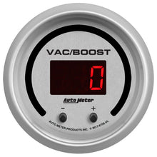画像をギャラリービューアに読み込む, Autometer 52.4mm Silver Switchable 0-1600 PSI/0-110 BAR Vacuum/Boost Ultra-Lite Elite Digital Gauge