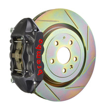 画像をギャラリービューアに読み込む, Brembo 10-15 Camaro V6 Rear GTS BBK 4 Piston Cast 365x28 1pc Rotor Slotted Type-1-Black HA