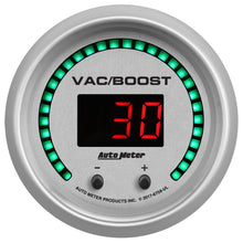 画像をギャラリービューアに読み込む, Autometer 52.4mm Silver Switchable 0-1600 PSI/0-110 BAR Vacuum/Boost Ultra-Lite Elite Digital Gauge
