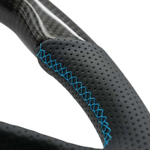 画像をギャラリービューアに読み込む, NRG 12-23 Toyota Tacoma OEM Plus Carbon Fiber Steering Wheel w/ Blue Stitch &amp; Red Center Mark