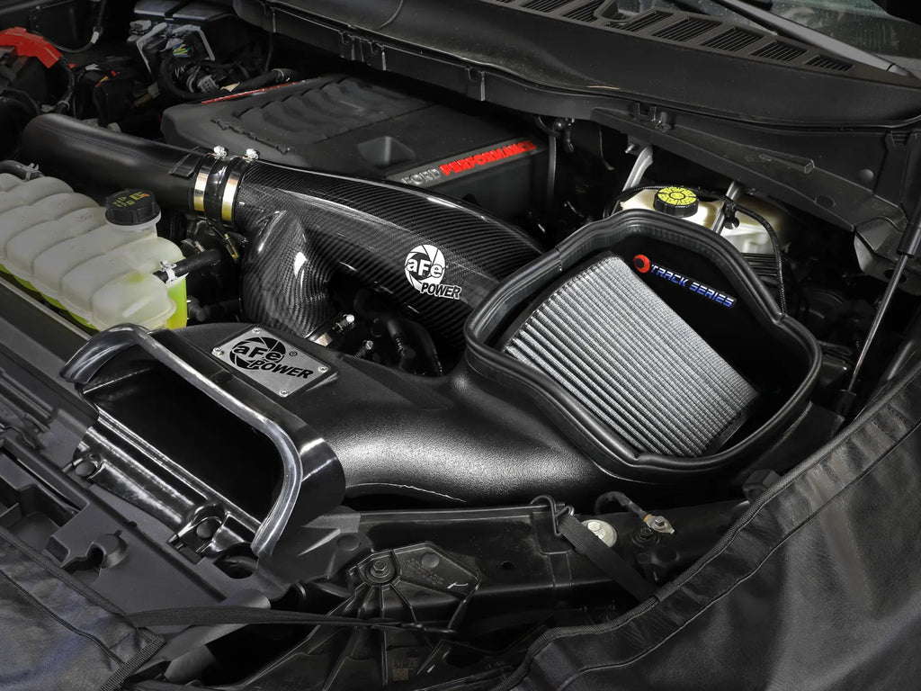 aFe 21-24 Ford F150 Raptor Track Series Carbon Fiber Cold Air Intake System w/ Pro DRY S Filter