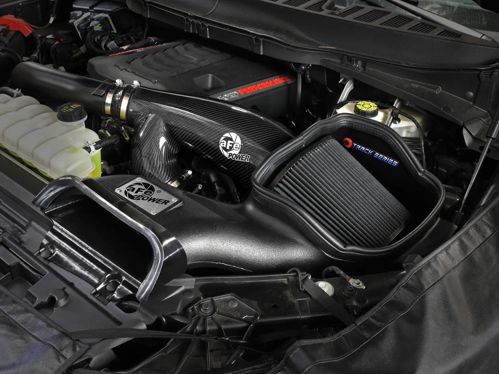 aFe 21-24 Ford F150 Raptor Track Series Carbon Fiber Cold Air Intake System w/ Black Pro 5R Filter