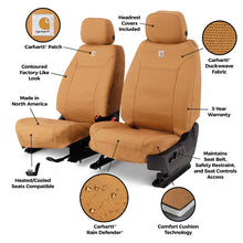 画像をギャラリービューアに読み込む, Covercraft 24-25 Toyota Tacoma Crew Cab Carhartt PrecisionFit Front Row Seat Covers