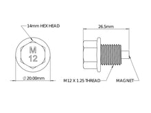 画像をギャラリービューアに読み込む, aFe POWER Magnetic Drain Plug M12 x 1.25 - Universal