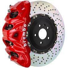 画像をギャラリービューアに読み込む, Brembo 20+ GLE-Class Front GT BBK 8 Piston Cast 412x38 2pc Rotor Drilled-Red