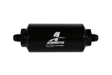 画像をギャラリービューアに読み込む, Aeromotive In-Line Filter - (AN-6 Male) 10 Micron Fabric Element Bright Dip Black Finish