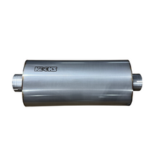 画像をギャラリービューアに読み込む, Kooks 3in Oval Clamp In Center/Center Muffler 18in Long Body Polished Stainless Steel
