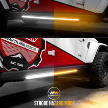 画像をギャラリービューアに読み込む, XK Glow Jeep &amp; Truck Running Board Light w/ Turn Signal 2x48in White + Amber