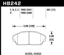 画像をギャラリービューアに読み込む, Hawk 92-93 Honda Civic EX 1.6L / Acura Integra GS/LS/RS 1.8L HPS 5.0 Street Brake Pads - Front