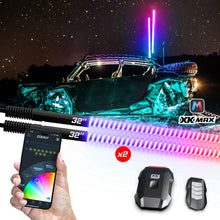 画像をギャラリービューアに読み込む, XK Glow 2x 48  XKmax RGBW Advanced App Control LED Whip Light Kit for 4x4 Offroad UTV ATV