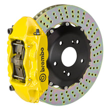 画像をギャラリービューアに読み込む, Brembo 99-05 S2000 Rear GT BBK 4 Piston Cast 328x28 2pc Rotor Drilled- Yellow