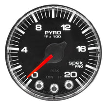 画像をギャラリービューアに読み込む, Autometer Spek-Pro Gauge Pyro. (Egt) 2 1/16in 2000f Stepper Motor W/Peak &amp; Warn Blk/Chrm