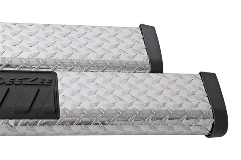 Dee Zee Universal Tubes - 6In Oval - Black Tread Aluminum (CrewCab)