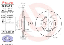 画像をギャラリービューアに読み込む, Brembo OE 14-15 Chevrolet Cruze/19-22 Equinox/Malibu/21-24 Trailblazer UV Coated Brake Disc - Front