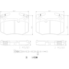 画像をギャラリービューアに読み込む, Brembo 16-20 Lexus RC F/ Lexus GS F Rear NAO Brake Pad