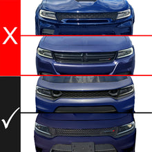 画像をギャラリービューアに読み込む, ANZO 15-23 Dodge Charger Black LED Grille w/ Initiation &amp; Running Light/DRL Bar