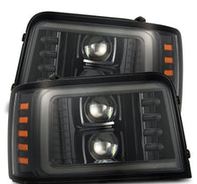 画像をギャラリービューアに読み込む, AlphaRex 92-96 Ford F-Series/Bronco PRO-Series Proj Headlights Alpha-Blk w/Seq. Sig &amp; DRL