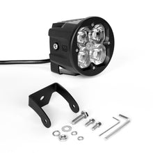 画像をギャラリービューアに読み込む, XK Glow Round XKchrome 20w LED Cube Light w/ RGB Accent Light - Spot Beam w/Fog Light Bracket