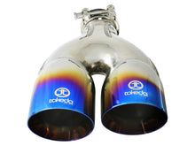 画像をギャラリービューアに読み込む, aFe Takeda 2.5in 304 Stainless Steel Clamp-on Exhaust Tip Passenger Side 2.5in Inlet 4inDual - Blue