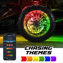画像をギャラリービューアに読み込む, XK Glow XKmax 16.5in LED Ultra 3-Row Wheel Ring Light Kit w/ RGBW Color Chasing