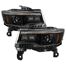 画像をギャラリービューアに読み込む, Spyder 14-21 Jeep Grand Cherokee High-Power LED Headlights - Black (PRO-YD-JGC14HIDAP-SBGR-BK)