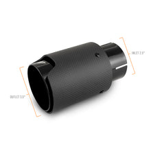 画像をギャラリービューアに読み込む, Mishimoto Carbon Fiber Muffler Tip 2.5in Inlet 3.5in Outlet M Black