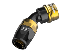 画像をギャラリービューアに読み込む, GReddy AN06 PRO/SPEC 45deg. Swivel Hose-End - Black/Gold anodized
