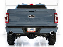 画像をギャラリービューアに読み込む, AWE Tuning 2021+ Ford F150 Tremor w/ Bumper Cutouts 0FG Non-Resonated Cat-Back w/ Chrome Silver Tips