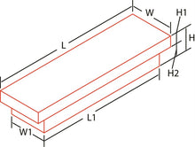 画像をギャラリービューアに読み込む, Dee Zee Universal Tool Box - Red Crossover - Single Lid Black BT Full Size