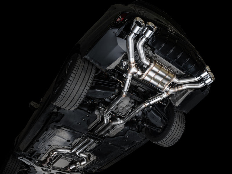 AWE Tuning 2021+ Cadillac CT4-V Blackwing SwitchPath Exhaust - Chrome Silver Tips