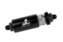 画像をギャラリービューアに読み込む, Aeromotive In-Line Filter - (AN -8 Male) 40 Micron Stainless Mesh Element Bright Dip Black Finish