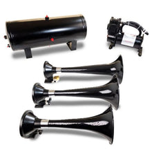 画像をギャラリービューアに読み込む, Kleinn Triple Black Horn Kit w/150 PSI Waterproof 3.0 gal Air Tank