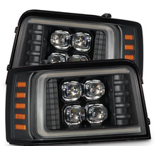 画像をギャラリービューアに読み込む, AlphaRex 92-96 Ford F-Series/Bronco NOVA-Series LED Proj Headlight Bk w/Actv Light SeqSig &amp; SBDRL