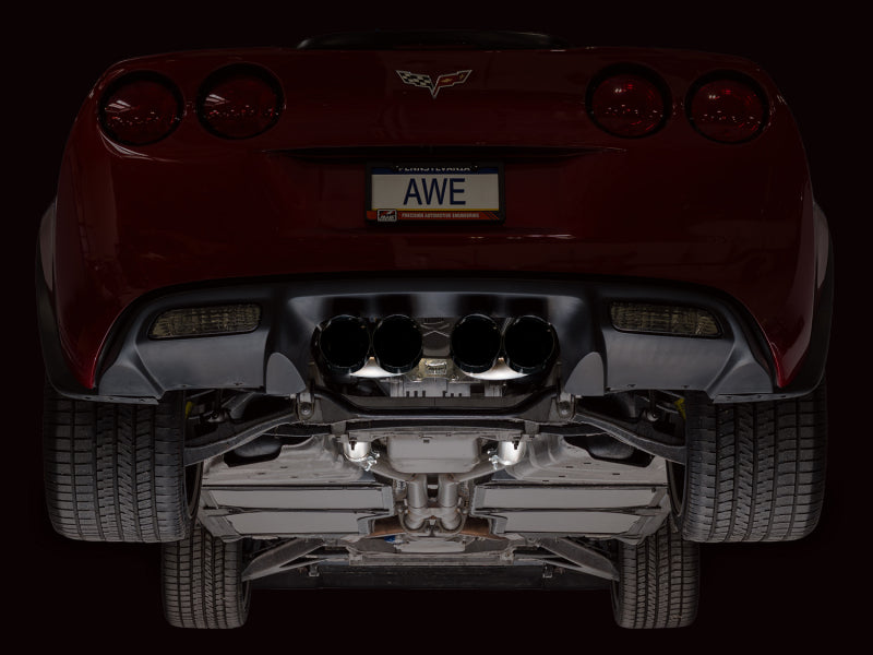 AWE Tuning 05-07 C6 Chevrolet Corvette 6.0L Track Edition Axle-Back Exhaust w/ Diamond Black Tips