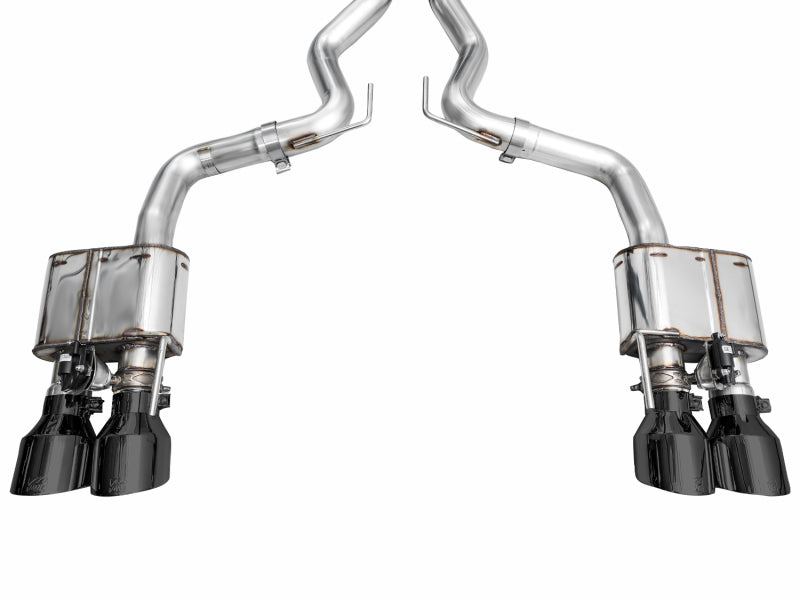 AWE 2024 Ford Mustang Dark Horse S650 RWD SwitchPath Cat-Back Exhaust w/ Quad Diamond Black Tips