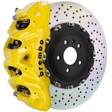 画像をギャラリービューアに読み込む, Brembo 09-14 F150 2WD Front GT BBK 8 Piston Cast 412x38 2pc Rotor Drilled- Yellow