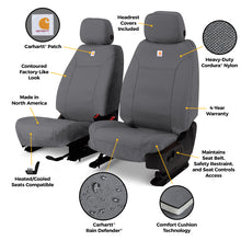 画像をギャラリービューアに読み込む, Covercraft 09-26 Ford E-Series Custom Carhartt Super Dux PrecisionFit Seat Covers - Charcoal