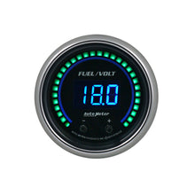 画像をギャラリービューアに読み込む, Autometer 52.4mm Black Switchable 0-100 Fuel Level / 8-18V Voltmeter Cobalt Elite Digital Gauge