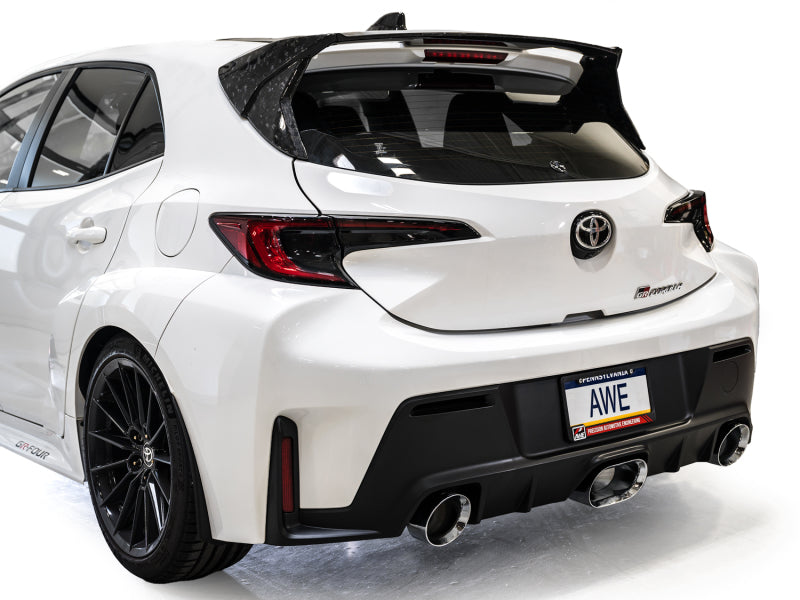 AWE Tuning 23-24 Toyota GR Corolla Touring Edition Cat-Back Exhaust - Chrome Silver Tips